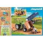 Univers Miniature - Habitation Miniature - Garage Miniature PLAYMOBIL - 71249 - Country La Ferme - Tracteur avec remorque