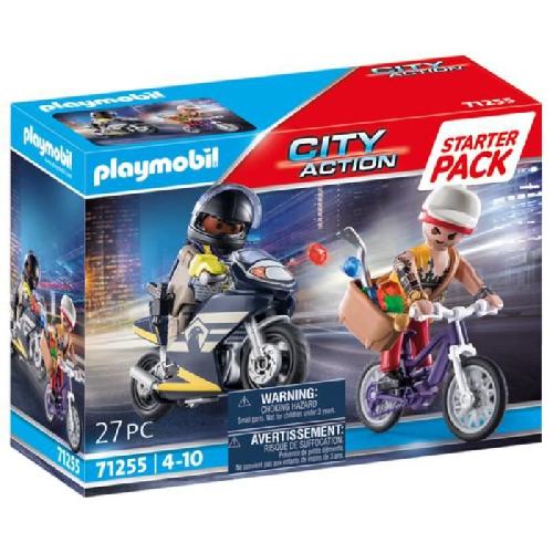 Univers Miniature - Habitation Miniature - Garage Miniature PLAYMOBIL 71255 Starter Pack Agent et voleur. City Action. Les policiers. Des 4 ans