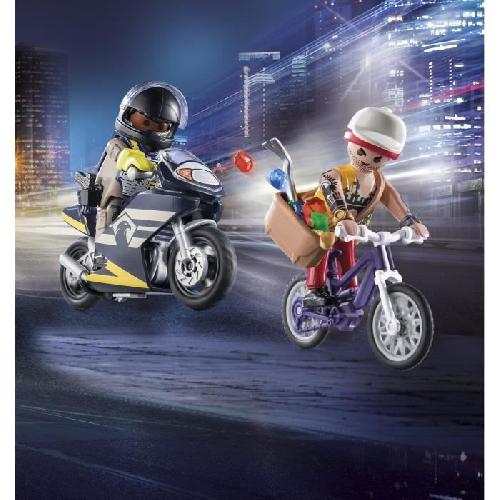 Univers Miniature - Habitation Miniature - Garage Miniature PLAYMOBIL 71255 Starter Pack Agent et voleur. City Action. Les policiers. Des 4 ans