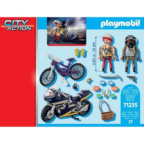 Univers Miniature - Habitation Miniature - Garage Miniature PLAYMOBIL 71255 Starter Pack Agent et voleur. City Action. Les policiers. Des 4 ans