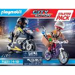 Univers Miniature - Habitation Miniature - Garage Miniature PLAYMOBIL 71255 Starter Pack Agent et voleur. City Action. Les policiers. Des 4 ans