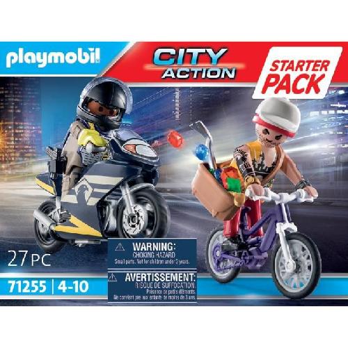 Univers Miniature - Habitation Miniature - Garage Miniature PLAYMOBIL 71255 Starter Pack Agent et voleur. City Action. Les policiers. Des 4 ans