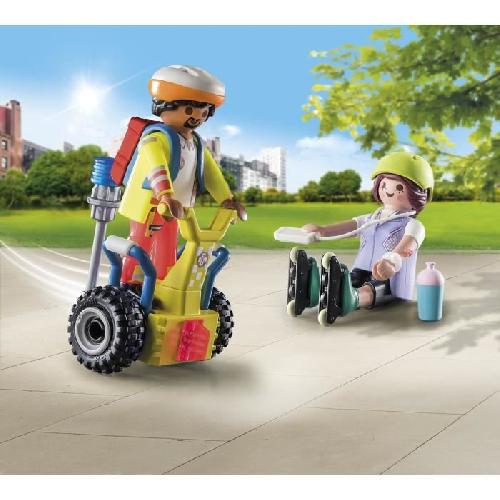 Univers Miniature - Habitation Miniature - Garage Miniature PLAYMOBIL 71257 Secouriste avec gyropode. City Action. Les Secouristes. Starter Pack. Des 4 ans