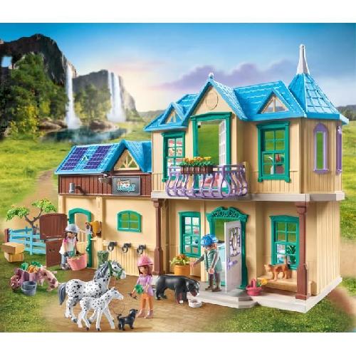 Univers Miniature - Habitation Miniature - Garage Miniature PLAYMOBIL 71351 Ranch de la cascade - Horses of Waterfall - 264 pieces - Des 5 ans