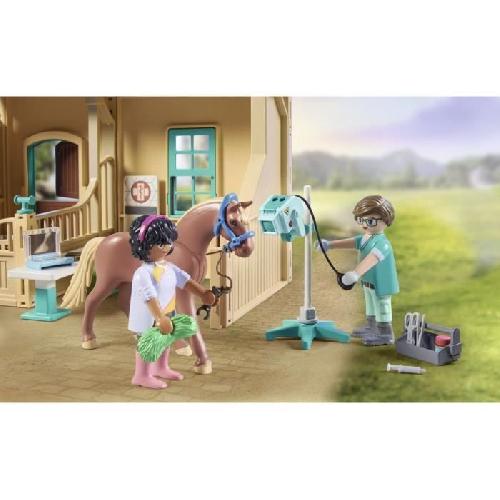 Univers Miniature - Habitation Miniature - Garage Miniature PLAYMOBIL 71352 - Vétérinaire et centre de thérapie - Horses of Waterfall - Pour enfants des 5 ans