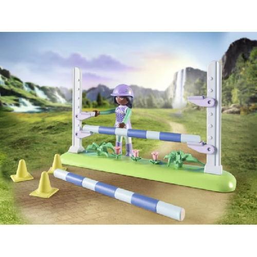 Univers Miniature - Habitation Miniature - Garage Miniature PLAYMOBIL 71355 Zoe & Blaze avec parcours d'obstacles. Horses of Waterfall. 67 pieces. Des 5 ans