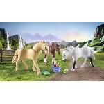 Univers Miniature - Habitation Miniature - Garage Miniature PLAYMOBIL 71356 3 chevaux Morgan. Quarter Horse et Shagya. Horses of Waterfall. 28 pieces. Des 5 ans