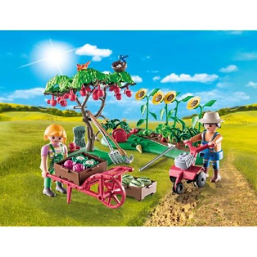 Univers Miniature - Habitation Miniature - Garage Miniature PLAYMOBIL 71380 Starter Pack Jardin potager. Country La vie a la ferme. Avec 2 personnages et accessoires. Des 4 ans