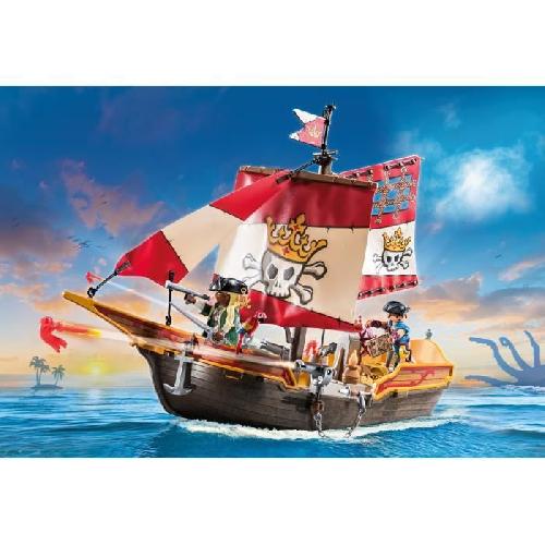 Univers Miniature - Habitation Miniature - Garage Miniature PLAYMOBIL 71418 Chaloupe des pirates. Les pirates. Avec personnages. canons. Des 4 ans