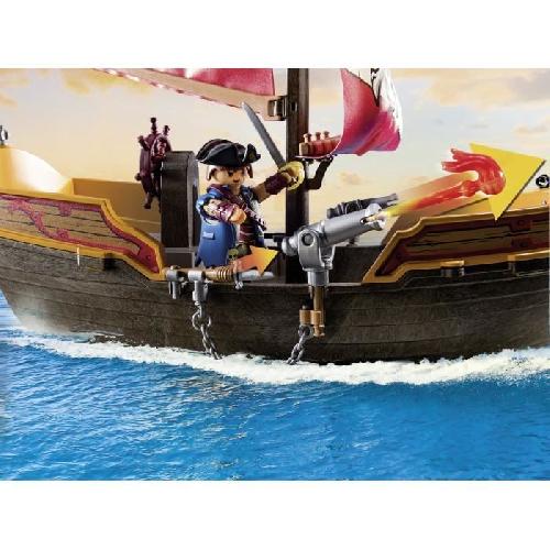 Univers Miniature - Habitation Miniature - Garage Miniature PLAYMOBIL 71418 Chaloupe des pirates. Les pirates. Avec personnages. canons. Des 4 ans