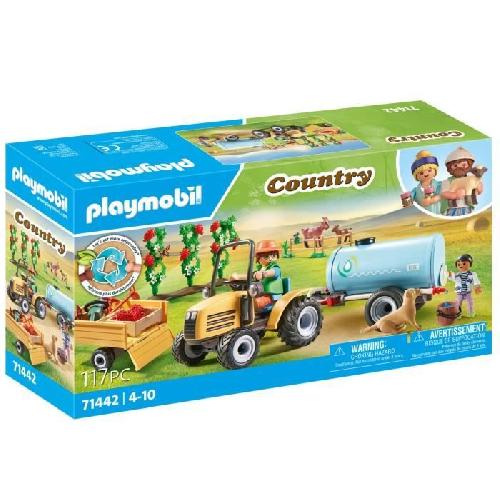 Univers Miniature - Habitation Miniature - Garage Miniature PLAYMOBIL 71442 Fermier avec tracteur et citerne - Country - Des 4 ans