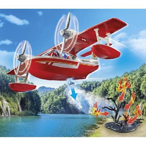 Univers Miniature - Habitation Miniature - Garage Miniature PLAYMOBIL 71463 Hydravion avec pompier - Action Heroes - Les pompiers - Des 4 ans