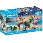 PLAYMOBIL 71473 StarterPack Pirate avec alligator. Les pirates. Des 4 ans