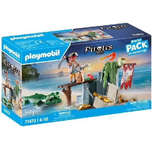 Univers Miniature - Habitation Miniature - Garage Miniature PLAYMOBIL 71473 StarterPack Pirate avec alligator. Les pirates. Des 4 ans