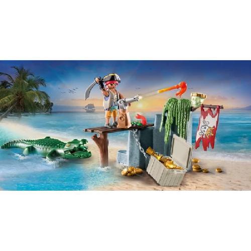 Univers Miniature - Habitation Miniature - Garage Miniature PLAYMOBIL 71473 StarterPack Pirate avec alligator. Les pirates. Des 4 ans