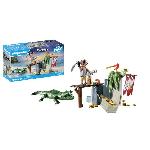 Univers Miniature - Habitation Miniature - Garage Miniature PLAYMOBIL 71473 StarterPack Pirate avec alligator. Les pirates. Des 4 ans