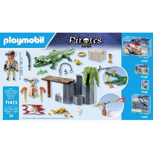 Univers Miniature - Habitation Miniature - Garage Miniature PLAYMOBIL 71473 StarterPack Pirate avec alligator. Les pirates. Des 4 ans