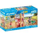 PLAYMOBIL 71475 Charpentier avec tourelle de jeu - My Life - 58 pieces - Jeu de rôle créatif