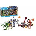 Univers Miniature - Habitation Miniature - Garage Miniature PLAYMOBIL 71485 Chevaliers et catapulte. Les chevaliers Novelmore. 54 pieces. Des 4 ans