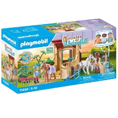 Univers Miniature - Habitation Miniature - Garage Miniature PLAYMOBIL 71494 Cavalieres avec box et poneys - Horses of Waterfall - Des 4 ans - Jeu de role creatif