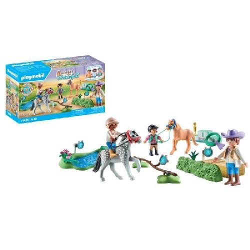 Univers Miniature - Habitation Miniature - Garage Miniature PLAYMOBIL 71495 Cavaliers poneys et saut d'obstacles