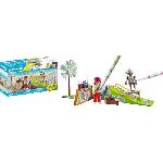 Figurine Miniature - Personnage Miniature PLAYMOBIL 71515 Skateurs avec rampe. Color. 44 pieces. avec crayons Crayola. Des 6 ans