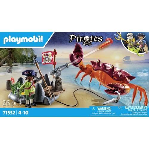 Univers Miniature - Habitation Miniature - Garage Miniature PLAYMOBIL 71532 Pirate et crabe géant. Les Pirates. 26 pieces. Des 4 ans