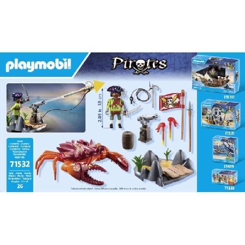 Univers Miniature - Habitation Miniature - Garage Miniature PLAYMOBIL 71532 Pirate et crabe géant. Les Pirates. 26 pieces. Des 4 ans