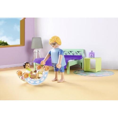 Figurine Miniature - Personnage Miniature PLAYMOBIL 71609 Chambre de parents avec berceau suspendu. Maison d'architecte. My Life. 50 pieces. Des 4 ans