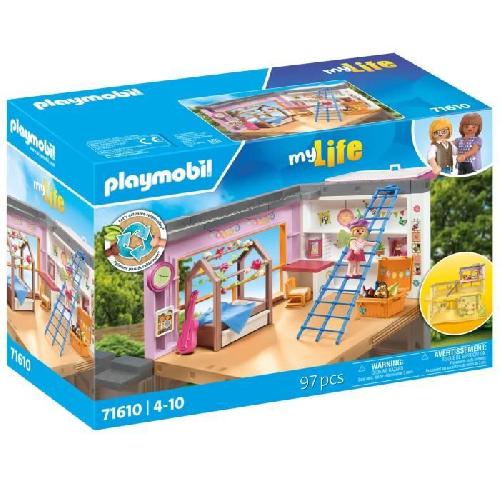 Figurine Miniature - Personnage Miniature PLAYMOBIL 71610 Chambre d'enfant avec lit cabane. My Life Maison d'architecture. 97 pieces. Des 4 ans