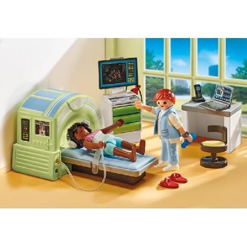 Figurine Miniature - Personnage Miniature PLAYMOBIL 71618 Scanner médical avec patiente. City Life. L'Hôpital. 29 pieces. Des 4 ans