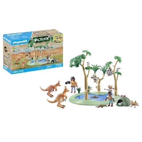 Figurine Miniature - Personnage Miniature PLAYMOBIL 71624 Explorateurs avec animaux australiens. Wiltopia. 50 pieces. Des 4 ans