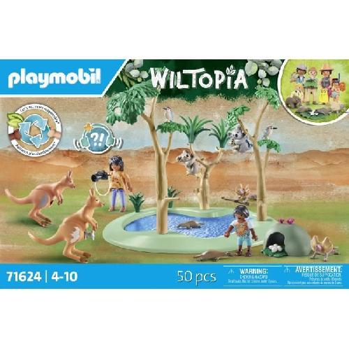 Figurine Miniature - Personnage Miniature PLAYMOBIL 71624 Explorateurs avec animaux australiens. Wiltopia. 50 pieces. Des 4 ans