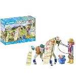 Figurine Miniature - Personnage Miniature PLAYMOBIL 71639 Ellie avec cheval. Horses of Waterfall. 33 pieces. Des 4 ans