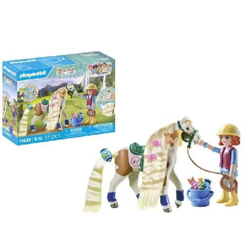 Figurine Miniature - Personnage Miniature PLAYMOBIL 71639 Ellie avec cheval. Horses of Waterfall. 33 pieces. Des 4 ans