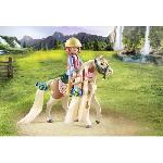 Figurine Miniature - Personnage Miniature PLAYMOBIL 71639 Ellie avec cheval. Horses of Waterfall. 33 pieces. Des 4 ans