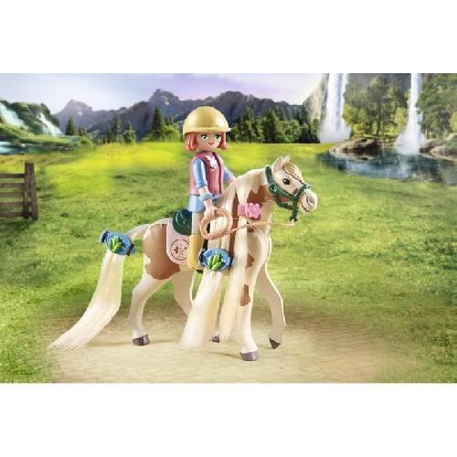 Figurine Miniature - Personnage Miniature PLAYMOBIL 71639 Ellie avec cheval. Horses of Waterfall. 33 pieces. Des 4 ans