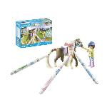 Figurine Miniature - Personnage Miniature PLAYMOBIL 71640 Cavaliere avec criniere de cheval a colorier. Horses of Waterfall. 19 pieces Des 5 ans