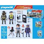 Univers Miniature - Habitation Miniature - Garage Miniature PLAYMOBIL 71730 Set métiers de la police : 4 policiers