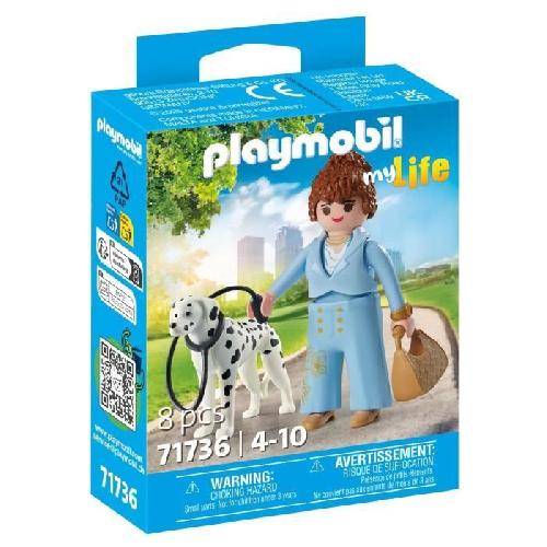 Univers Miniature - Habitation Miniature - Garage Miniature PLAYMOBIL 71736 Femme d'affaire avec son Dalmatien