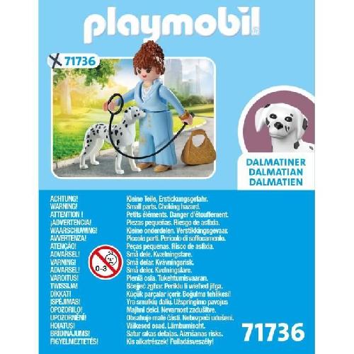 Univers Miniature - Habitation Miniature - Garage Miniature PLAYMOBIL 71736 Femme d'affaire avec son Dalmatien