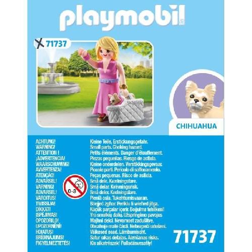 Univers Miniature - Habitation Miniature - Garage Miniature PLAYMOBIL 71737 Dame avec Chihuahua et panier transport