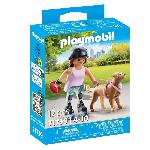 PLAYMOBIL 71739 Jeune fille rolleuse avec Retriever