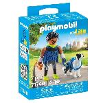 PLAYMOBIL 71740 Homme sportif avec Border Collie