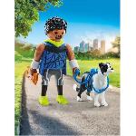 Univers Miniature - Habitation Miniature - Garage Miniature PLAYMOBIL 71740 Homme sportif avec Border Collie