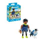 Univers Miniature - Habitation Miniature - Garage Miniature PLAYMOBIL 71740 Homme sportif avec Border Collie