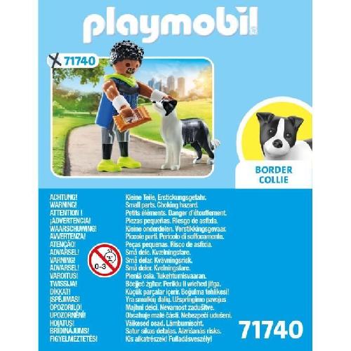 Univers Miniature - Habitation Miniature - Garage Miniature PLAYMOBIL 71740 Homme sportif avec Border Collie