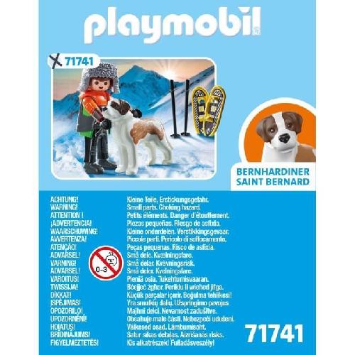 Univers Miniature - Habitation Miniature - Garage Miniature PLAYMOBIL 71741 Garçon en raquettes avec Saint Bernard