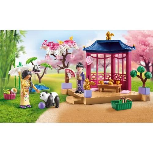 Univers Miniature - Habitation Miniature - Garage Miniature PLAYMOBIL 71762 Jardin asiatique avec famille de pandas. Promo pack. 111 pieces. Des 4 ans