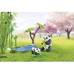 Univers Miniature - Habitation Miniature - Garage Miniature PLAYMOBIL 71762 Jardin asiatique avec famille de pandas. Promo pack. 111 pieces. Des 4 ans